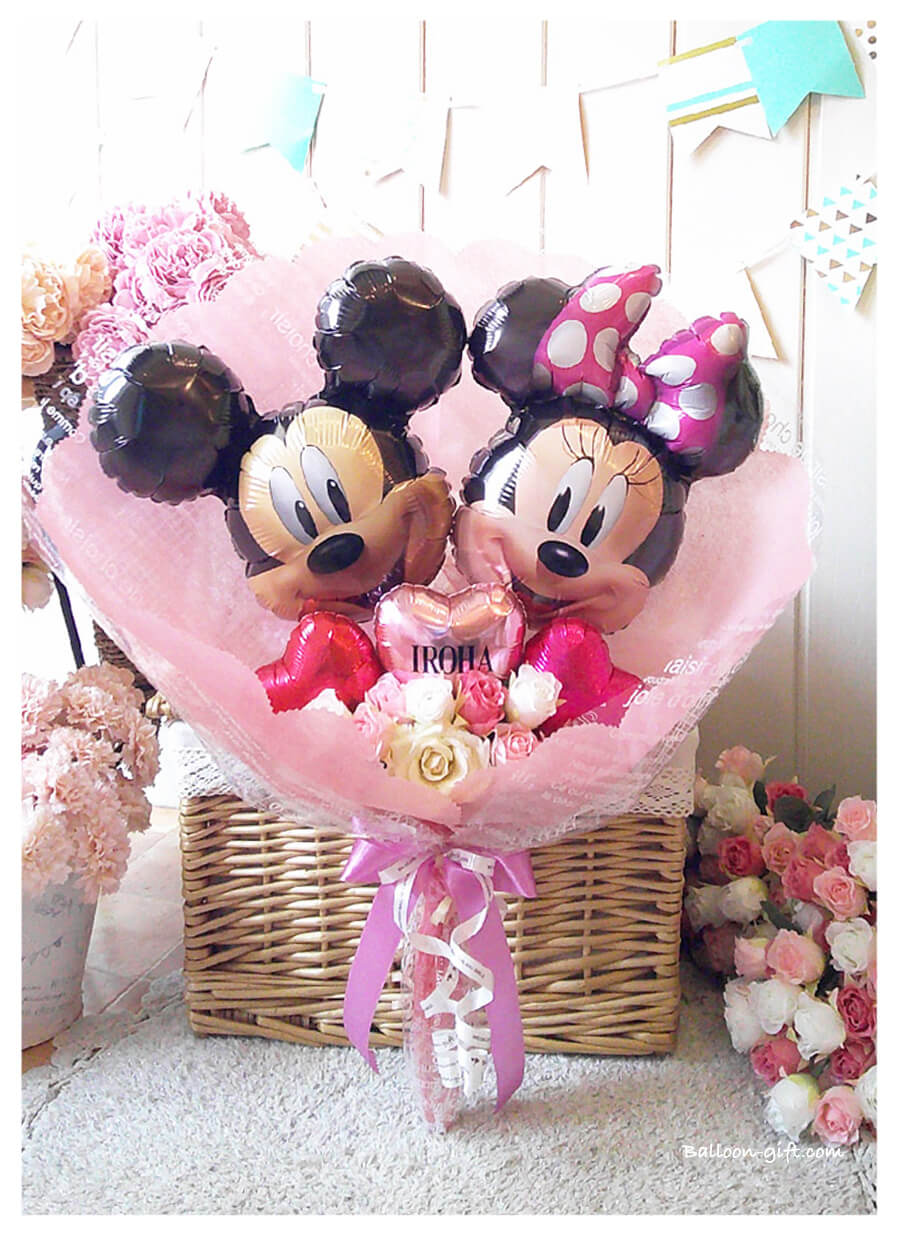 ミニーちゃん♡ お誕生日ビックバルーンブーケ❤︎ 発表会ギフト　バースデーバルーン ミッキー・ミニー バルーンブーケ ビバーチェ｜結婚式・誕生日・発表会