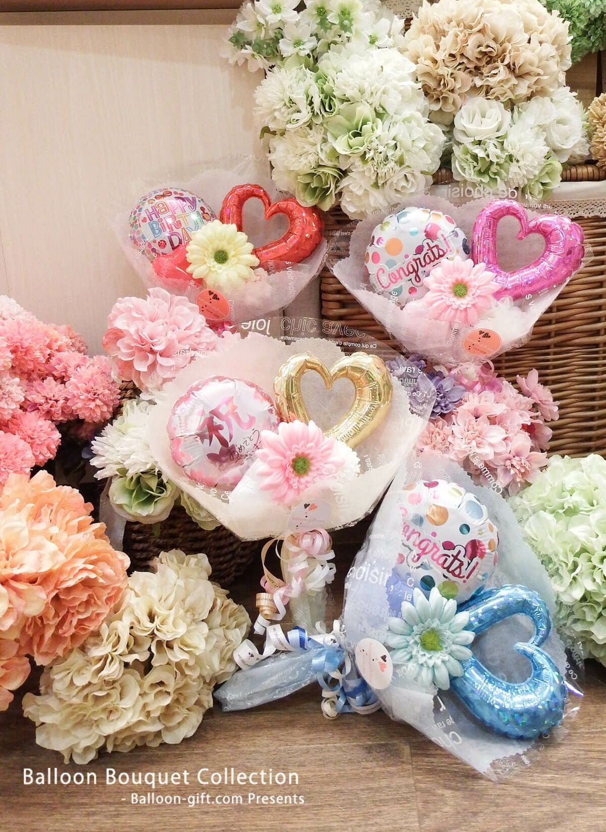 ミクロハートのプチサイズブーケ 発表会・誕生日・結婚式・送別会など