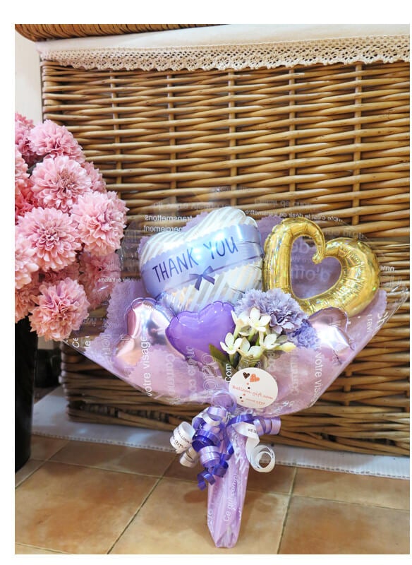 【めぐみ様】3/5 大阪 ご自宅着 バルーンブーケ 花束 誕生日 卒業 ミクロハート プチバルーンブーケ｜発表会・卒業祝い・誕生日・結婚式