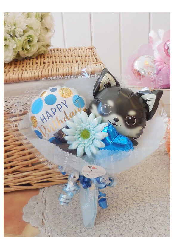 わんこ＆にゃんこ バルーンブーケ｜誕生日・発表会・卒園卒業に