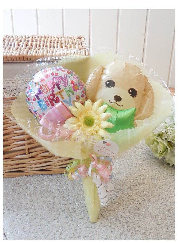 わんこ＆にゃんこ バルーンブーケ｜誕生日・発表会・卒園卒業に