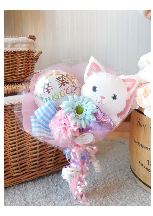 わんこ＆にゃんこ バルーンブーケ｜誕生日・発表会・卒園卒業に