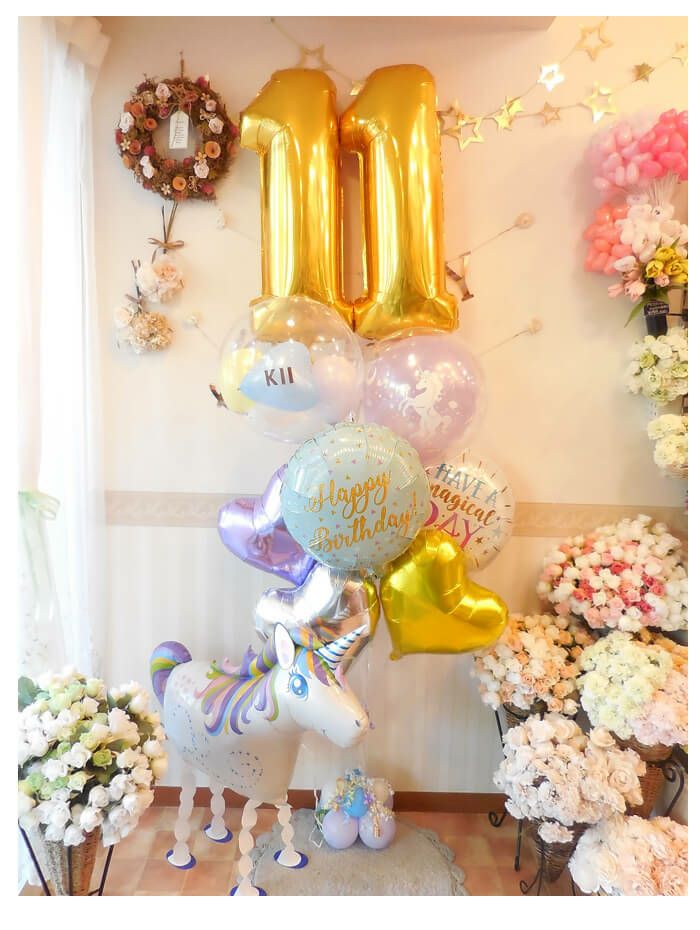 しっかり数字の形になった66cmのプレミアムナンバーセット お誕生日